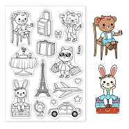 PVC Plastic Stamps, for DIY Scrapbooking, Photo Album Decorative, Cards Making, Stamp Sheets, Animal Pattern, 16x11x0.3cm(DIY-WH0167-56-845)