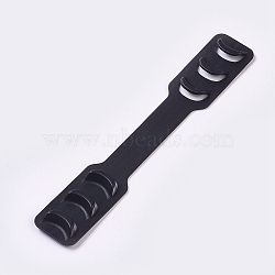 Adjustable Plastic Ear Band Extension, Anti-Slip Grip Buckle For Mouth Cover, Relief Ear Pain, Black, 145x22x1.25mm(AJEW-E034-70B)