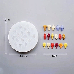 Biscuits DIY Food Grade Silicone Fondant Molds, for Chocolate Candy Making, Ice Cream, 84x12mm(PW-WG11085-03)