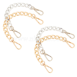 Bag Extender Chains, with Aluminum Curb Link Chains and Alloy Swivel Clasps, Mixed Color, 20~21.8cm, 1.15mm, 4strands/box(IFIN-PH0001-13)