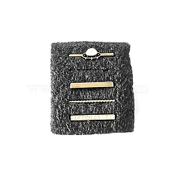 Flying Saucer Enamel Alloy Watch Band Charms Set, Rectangle Rhinestones Watch Band Decorative Ring Loops, Golden, 2.1x0.3cm, 4pcs/set(MOBA-PW0001-57-30)