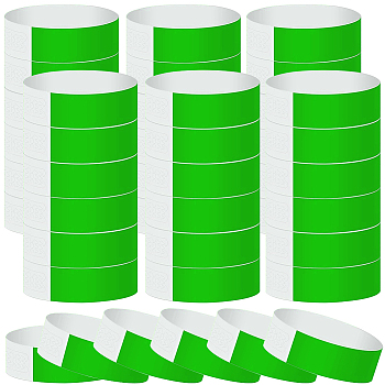 200Pcs Synthetic Paper Disposable Wristbands, Waterproof Wristbands, for Events Security Parties, Lime Green, 25x1.9x0.01cm