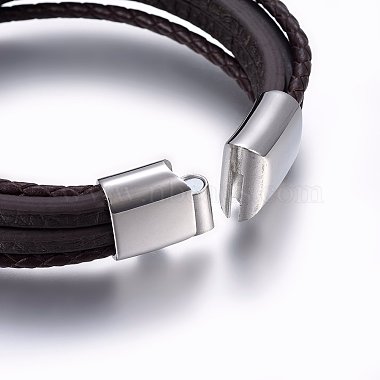 Leather Cord Multi-strand Bracelets(BJEW-E345-18P)-3