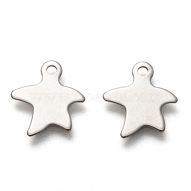 Stainless Steel Color Starfish 201 Stainless Steel Charms