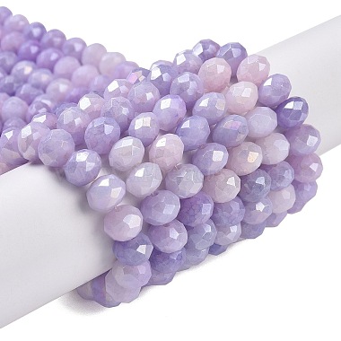hebras de perlas de vidrio electrochapadas facetadas(X-GLAA-C023-02-B07)-2