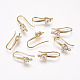 Brass Cubic Zirconia Earring Hooks(KK-P076-02)-1