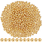 500Pcs Brass Smooth Round Beads, Seamed Spacer Beads, Golden, 5mm, Hole: 1.5mm(KK-PA0001-19G)