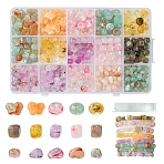 DIY Acrylic Beads Bracelets Making Kits, Mixed Color, 4~10x6.5~13x4~6mm, Hole: 1.4~2mm(DIY-FS0008-20)