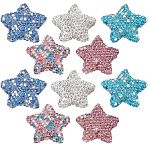 10Pcs 5 Colors Handmade Polymer Clay Disco Ball Beads, with Glass, Star, Mixed Color, 27x28x10.5mm, Hole: 3mm, 2pcs/color(FIND-PH0022-06)