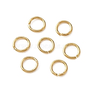 Stainless Steel Open Jump Rings, Round Ring, Real 18K Gold Plated, 5x0.7mm, 21 Gauge, Inner Diameter: 3.6mm(STAS-WH0044-02C-G)