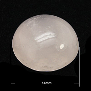 Half Round/ Dome Gemstone Cabochons, Rose Quartz, 14x6mm(diameter will ±0.5mm)(G-H1596-FR-14mm-12)