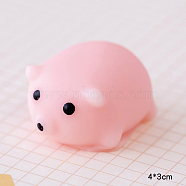 TPR Stress Toy, Funny Fidget Sensory Toy, for Stress Anxiety Relief, Animal, Pig Pattern, 40x30mm(MIMO-PW0001-203-04)
