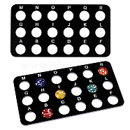 Plastic Bead Design Boards, Black, 13x24.7x0.5cm, Hole: 25mm(TOOL-WH0125-44)