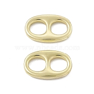 Alloy Connector Charms, Oval Links, Light Gold, 16x25.5x3mm, Hole: 8mm(PALLOY-D014-14LG)