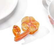 Cellulose Acetate Claw Hair Clips, Hair Accessories for Women & Girls, Flower, Orange, 81x48x48mm(PW-WGB8A8C-03)