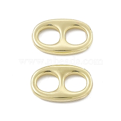 Alloy Connector Charms, Oval Links, Light Gold, 16x25.5x3mm, Hole: 8mm(PALLOY-D014-14LG)