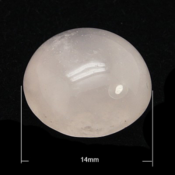 Half Round/ Dome Gemstone Cabochons, Rose Quartz, 14x6mm(diameter will ±0.5mm)