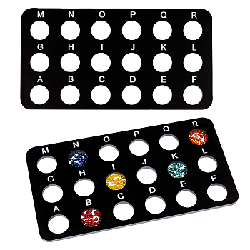 Plastic Bead Design Boards, Black, 13x24.7x0.5cm, Hole: 25mm