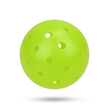 Plastic 40-hole Pickleball, Round, Green Yellow, 74mm