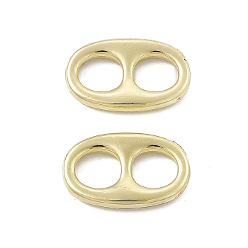 Alloy Connector Charms, Oval Links, Light Gold, 16x25.5x3mm, Hole: 8mm