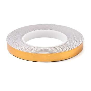 PVC Plastic Waterproof Edge Banding, Adhesive Veneer Edge Trim for Kitchen Sink, Toilet Seam, Corner, Brushed Effect, Gold, 15x0.2mm, about 50m/roll