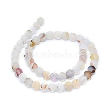 Natural Dendritic Agate Beads Strands(G-D0005-21-8mm)-2