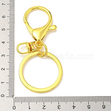 (Defective Closeout Sale: Scratched) Rack Plating Iron Alloy Lobster Claw Clasp Keychain(FIND-XCP0002-76G)-3