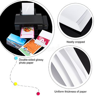 Nbeads A4 PP Double Sided Glossy Photo Paper for Inkjet Printing Printer(AJEW-NB0002-98)-4