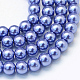 Baking Painted Pearlized Glass Pearl Round Bead Strands(X-HY-Q330-8mm-09)-1