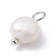 Breloques de perles de culture d'eau douce naturelles(X-PALLOY-JF01099-03)-4