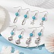 boucles d'oreilles pendantes en perles turquoise synthétiques(EJEW-JE05496)-2