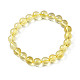 Synthetic Citrine Beaded Stretch Bracelets(BJEW-Q692-48B)-3