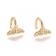 Golden Plated Brass Micro Pave Cubic Zirconia Cuff Earrings(EJEW-L244-40G)-1