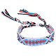 Polyester-cotton Braided Rhombus Pattern Cord Bracelet(FIND-PW0013-001A-32)-1