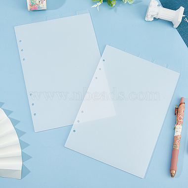 A5 Frosted Plastic Discbound Notebook Index Divider Sheets(KY-WH0046-90A)-7