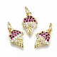Brass Micro Pave Colorful Cubic Zirconia Charms(ZIRC-S067-163-NF)-1
