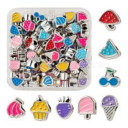 80Pcs 8 Style Food Series UV Plating Acrylic European Beads, with Enamel, Large Hole Beads, Strawberry & Watermelon & Banana & Lolly & Mushroom & Cherry & Cupcake & Ice Cream, Mixed Color, 11~14.5x9~13x7~7.5mm, Hole: 4mm, 10pcs/style(OACR-LS0001-08)