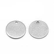 201 Stainless Steel Stamping Blank Tag Pendants, Flat Round, Stainless Steel Color, 18x1mm, Hole: 1~1.5mm(STAS-Q213-02-18mm)