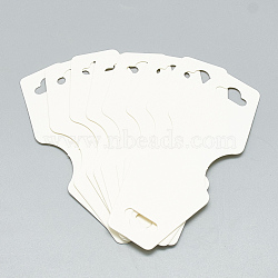 Cardboard Necklace & Bracelet Display Cards, White, 9.5x3.7cm(CDIS-R034-46)