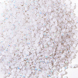 Acrylic Imitation Pearl Cabochons, AB Color Plated, Nail Art Decoration Accessories, Half Round/Dome, White, 4x2mm, about 545pcs/10g(X-MRMJ-T035-01A)