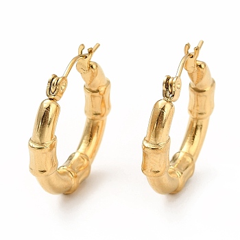 Ion Plating(IP) 304 Stainless Steel Chunky Hoop Earrings for Women, Golden, 22x3.5mm, Pin: 0.7mm