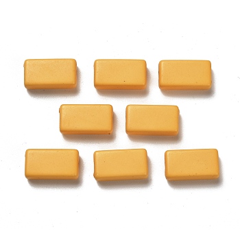 Opaque Acrylic Beads, Rectangle, Goldenrod, 18.5x10x6mm, Hole: 2mm, about 450pcs/500g