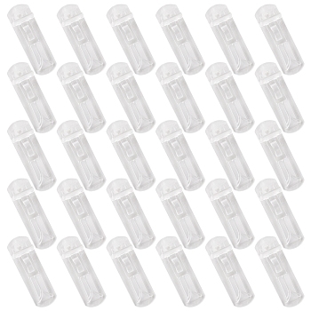 Gorgecraft 30Pcs Plastic Wardrobe Holder Accessories, Rectangle, Clear, 57x18x22mm