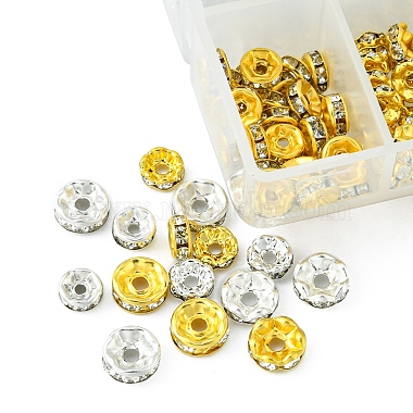 240 pièces 8 styles perles entretoises en fer et laiton strass(FIND-FS0001-34)-3