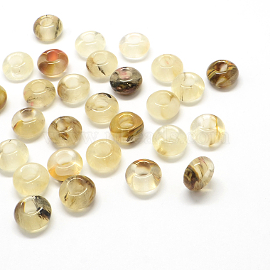 13mm Donut Other Watermelon Stone Glass Beads