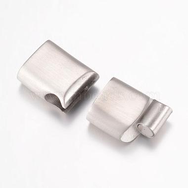 304 Stainless Steel Magnetic Clasps with Glue-in Ends(STAS-G071-39P)-2