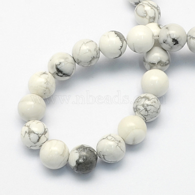 Natural Howlite Round Beads Strands(X-G-S176-6mm)-2