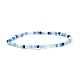 Faceted Round Glass Beads Stretch Bracelet for Teen Girl Women(BJEW-JB07072-02)-1