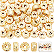 50Pcs Brass Beads, Long-Lasting Plated, Flat Round, Real 18K Gold Plated, 6x4mm, Hole: 1.2mm(KK-BBC0012-09A)