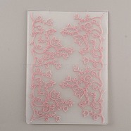 Plastic Embossing Folders, Concave-Convex Embossing Stencils, for Handcraft Photo Album Decoration, Crimson, 148x105x3mm(DIY-WH0304-613A)